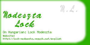 modeszta lock business card